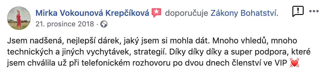 Reference - Mirka Vokounová Křepčíková